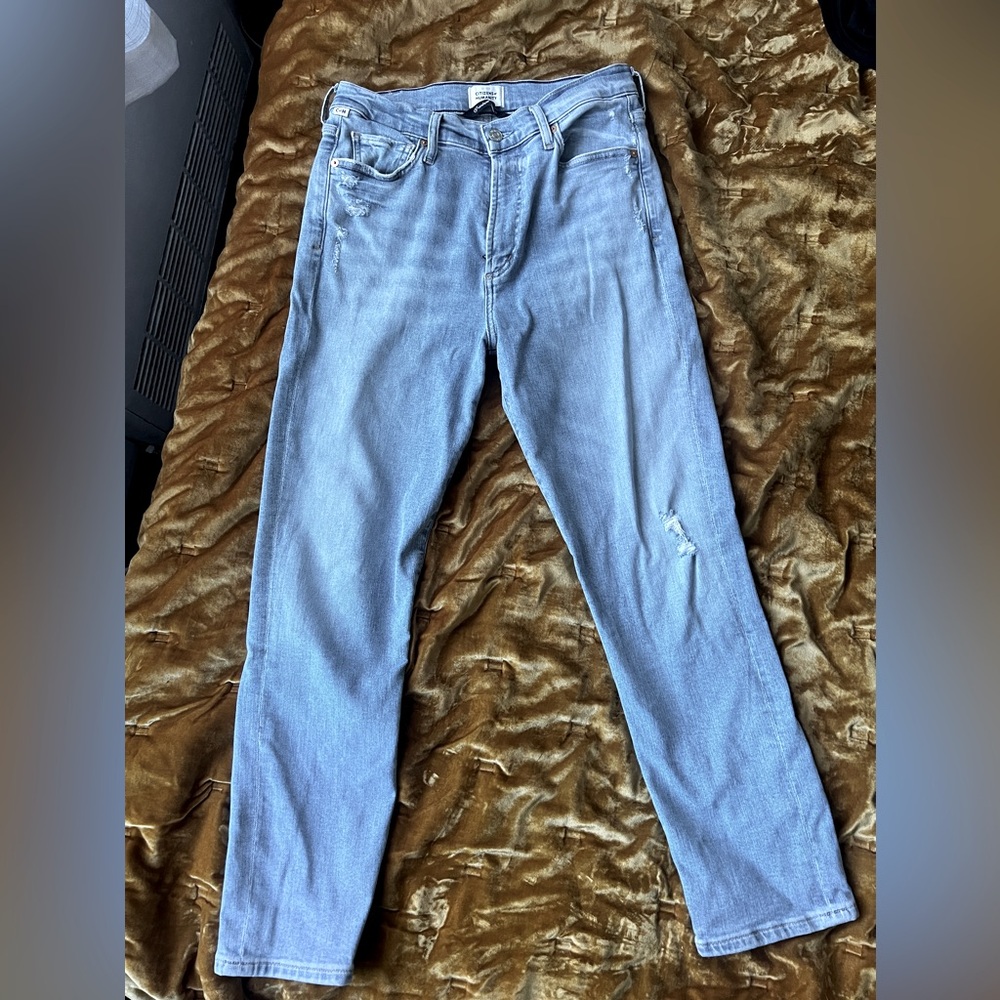 Citizens of Humanity Olivia Slim Crop Jeans - stretch denim light wash EUC 28